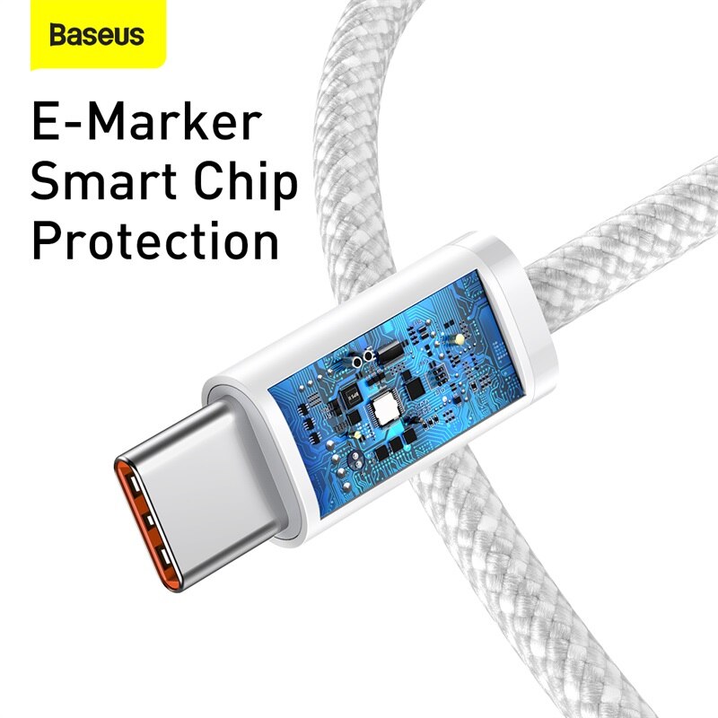 Baseus Cáp USB C 100W Cáp USB C Sang USB Type C Cho Macbook Pro Ipad PD Dây Sạc Nhanh Cáp Type-C Cho Xiaomi Huawei