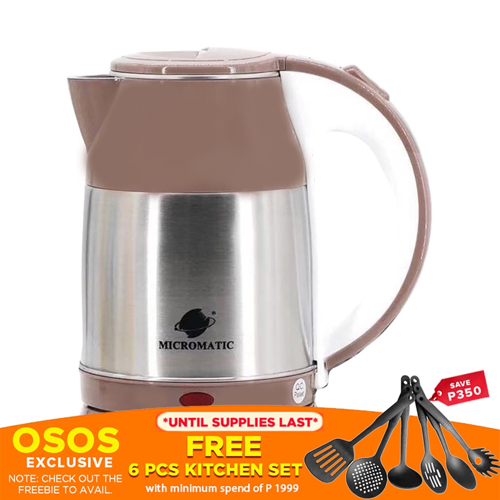 MICROMATIC Original Stainless Steel Cordless Electric Kettle Water