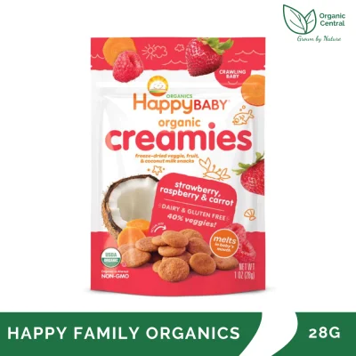 Happy Baby Organic Creamies Strawberry, Raspberry & Carrot 28g