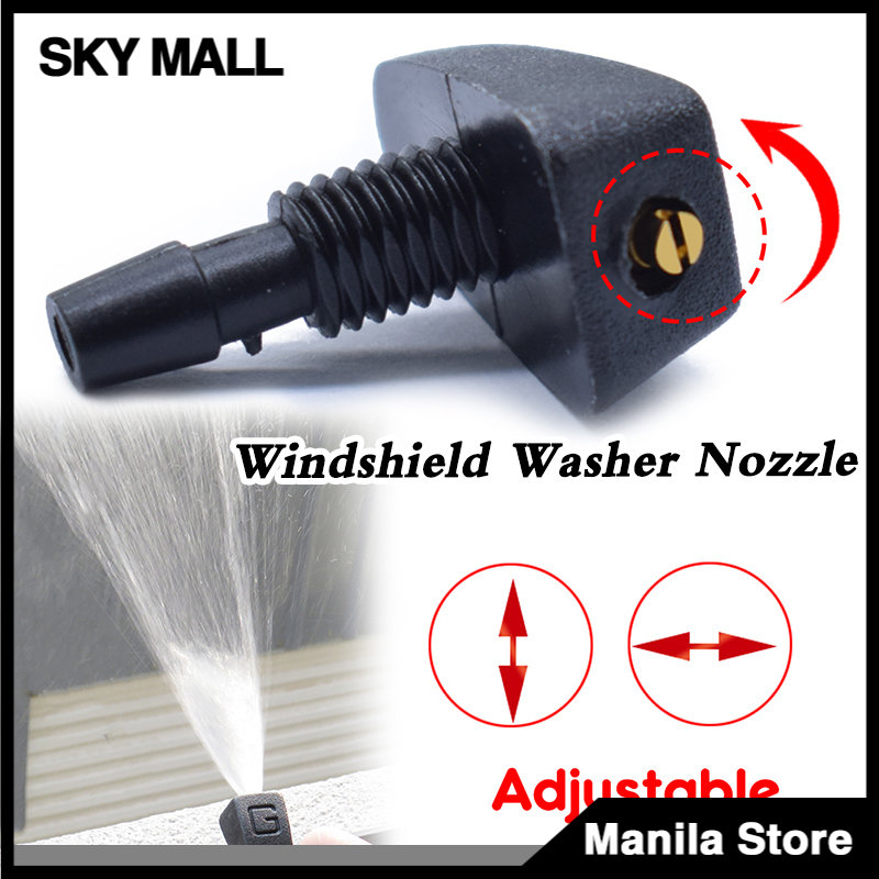 1Pair Car Windshield Washer Nozzle Universal Front Windscreen Water Spray Jet Nozzle Replacement