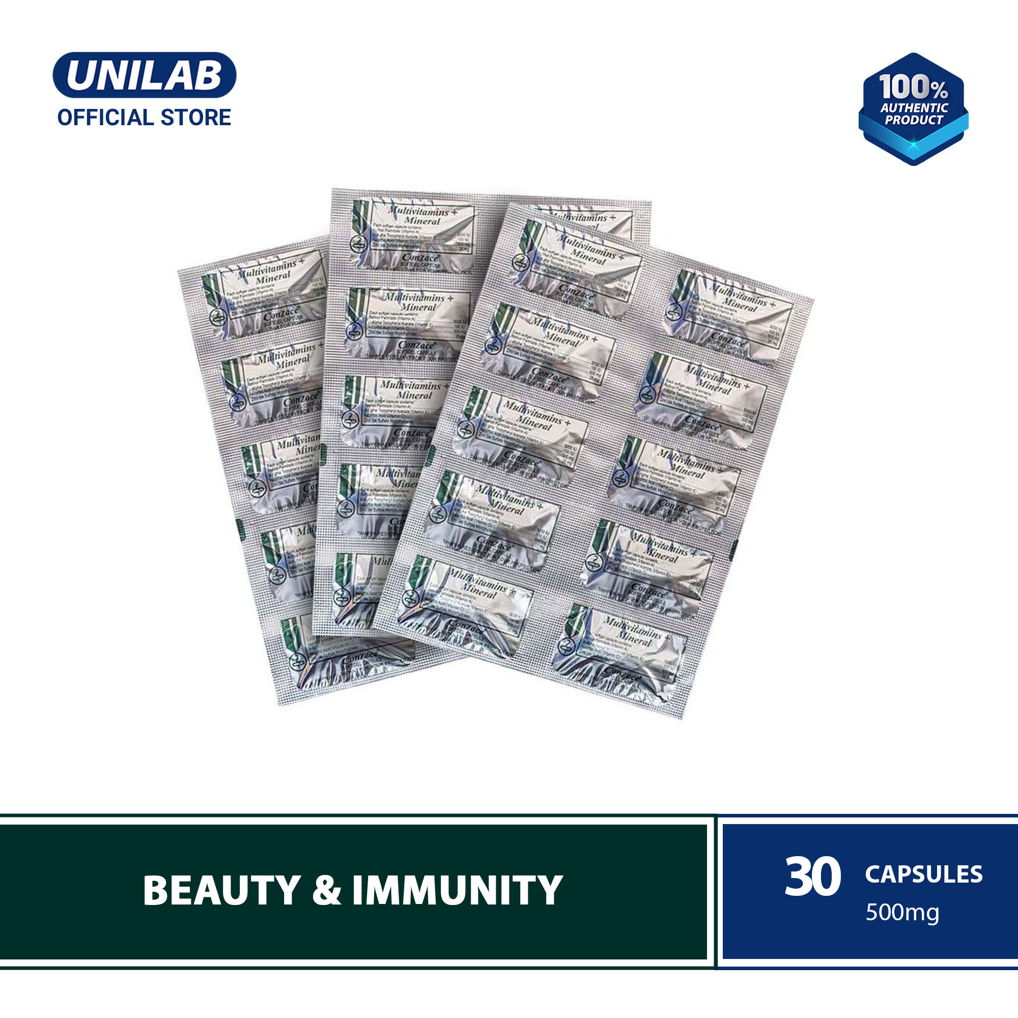 Unilab Conzace Multivitamins 30 Capsules For Stronger Immunity and