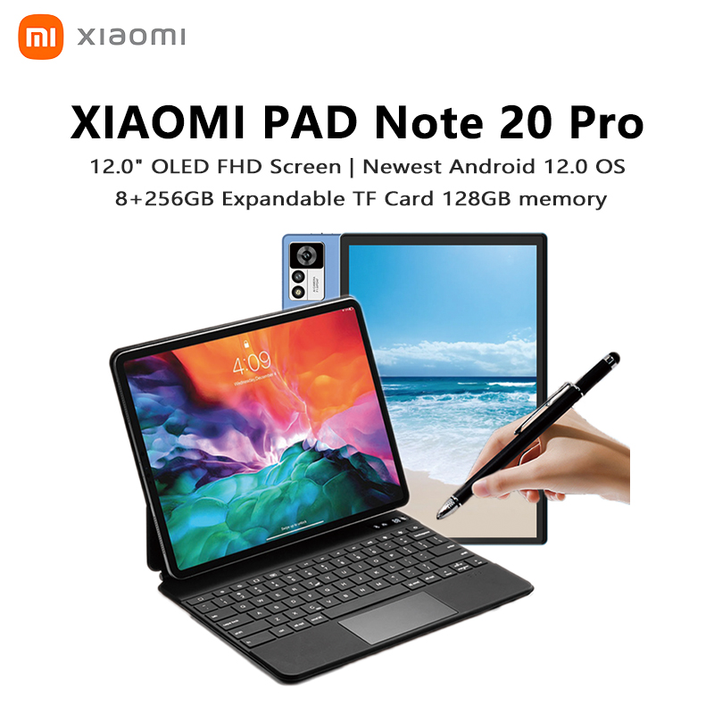 Xiaomi Note 20 Pro 5G Android Tablet 2023 Original 100% Brand New 8+512GB  12.0 FHD Screen Dual Sim Card 8000mAh Gaming Tab
