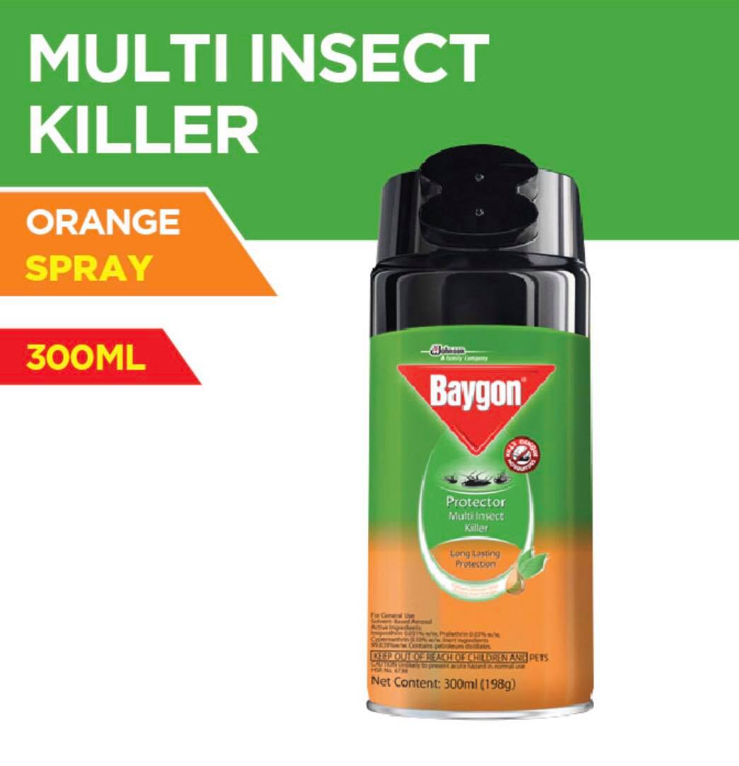 Baygon Spray Protector MultiInsect Killer Orange Scent 300ml Lazada PH