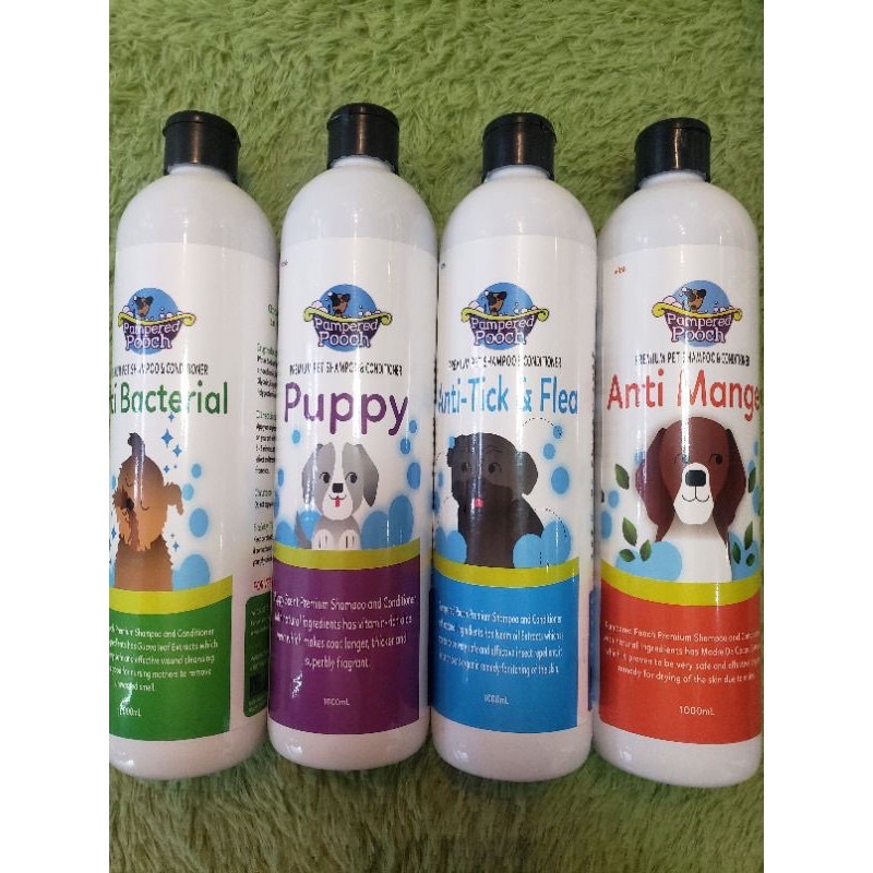 Pampered Pooch Shampoo 1000ml Anti Bacterial Anti Mange Anti