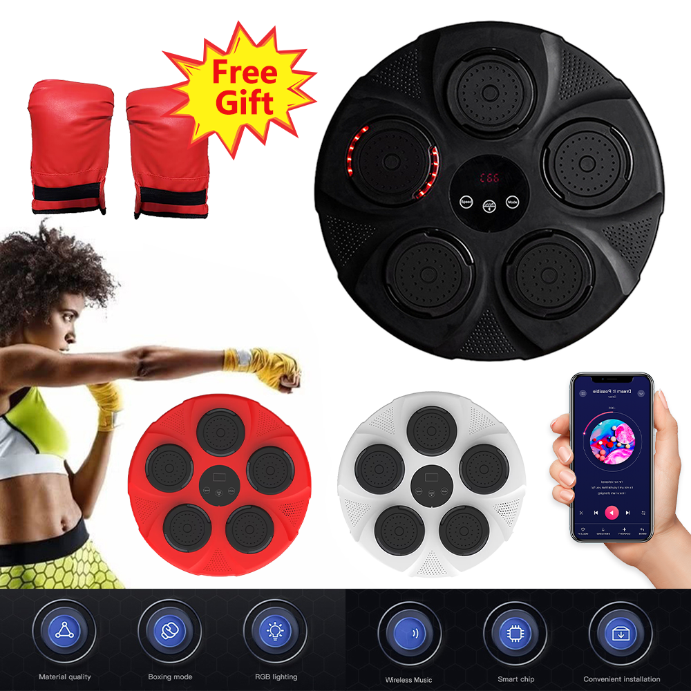 Intelligent Music Boxing Trainer Electronic Response Boxing Machine Wall  Hanging Sandbag Bluetooth-Compatible for Kids Adult