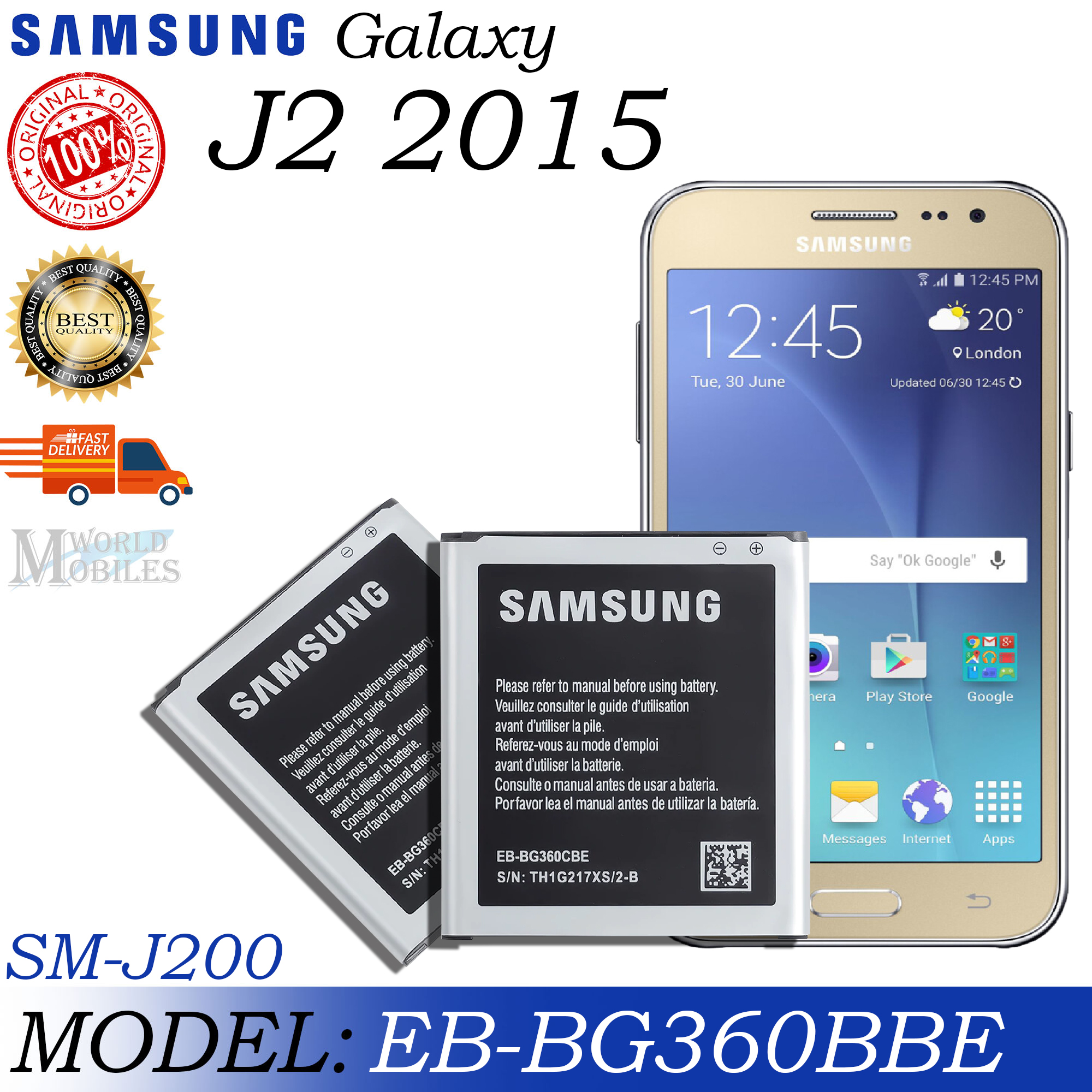 Samsung Galaxy J2 15 J0 Eb G360 00mah Original Equipment Manufactured Lazada Ph