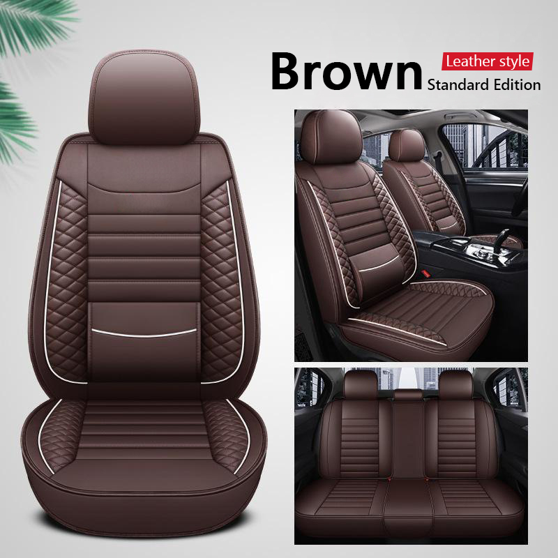 【original imported】5 seat car seat cover fully surrounded by car seat  protective cover car SUV artificial leather seat covers seat cushion  Suitable