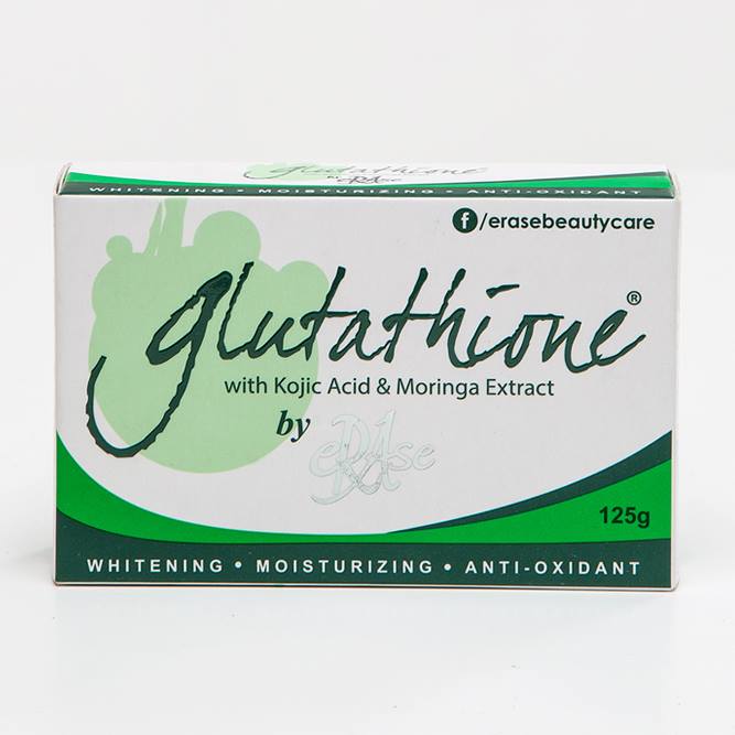 Glutathione by Erase Soap (Kojic & Moringa) | 3-in-1 Whitening, Anti-Aging  & Moisturizing | Fades Dark Spots | THE 3-IN-1 SOAP TO LIGHTEN, MOISTURIZE,  & FIGHT AGEING