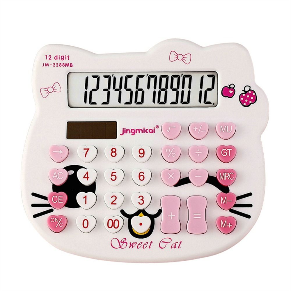 MMLUCK Student Cute Electronic Calculator School Stationery Desktop Calculator Study Accessoires School Office Math Calculator KT Calculator Function Calculator Digit Calculator
