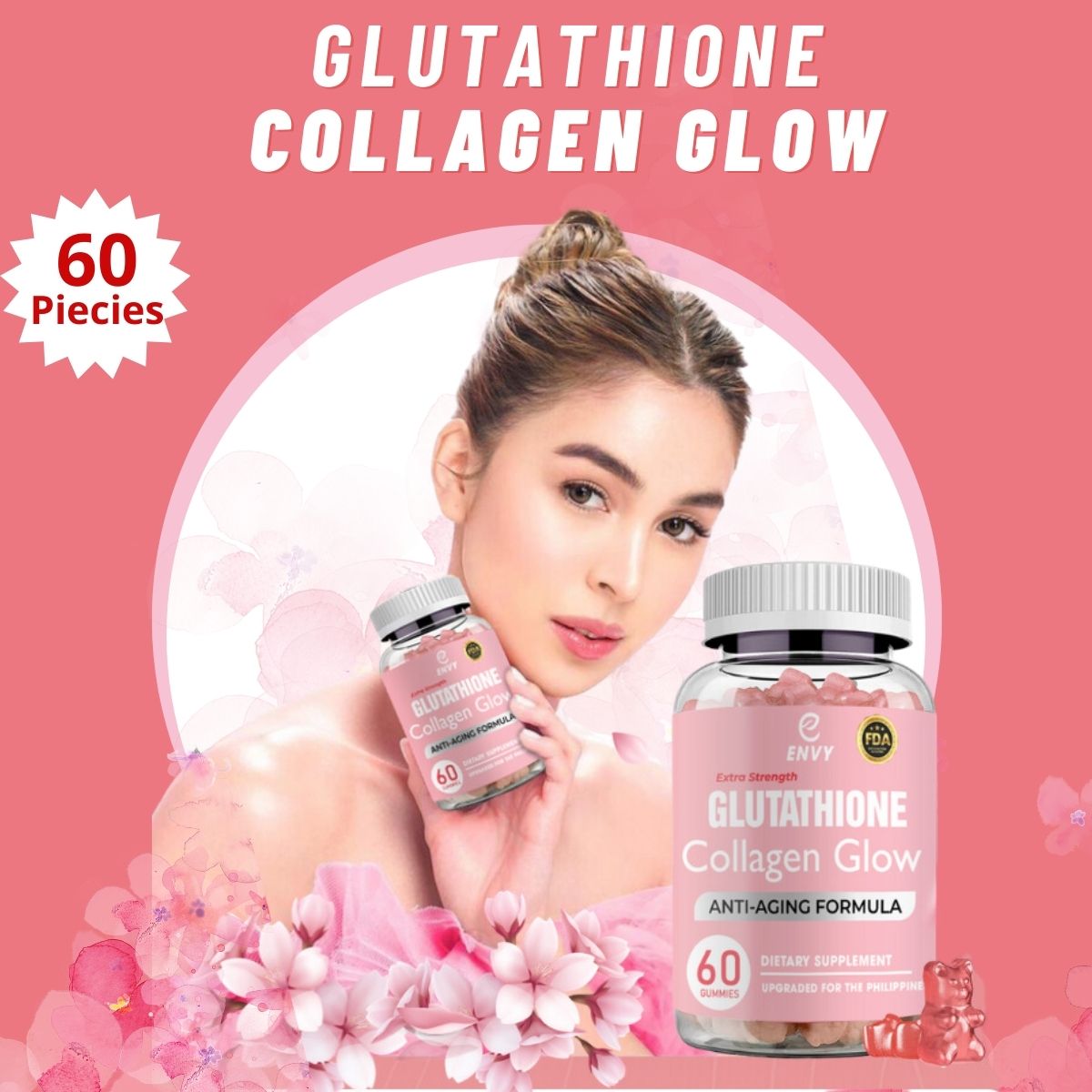 ENVY Glutathione collagen glow rejuvenate skin nourish a white and glow ...