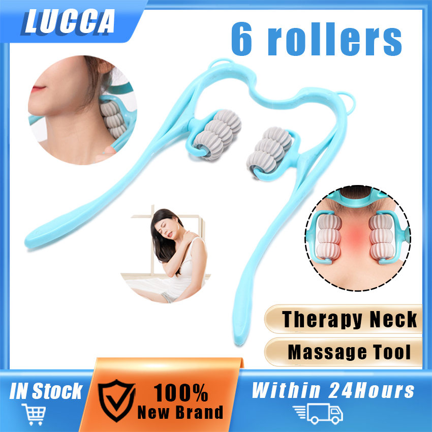 Neck Massage Tool Pressure Point Therapy Pressure Relieve Hand Roller  Massage Neck Shoulder 6 Massage Rollers Self Neck Massager