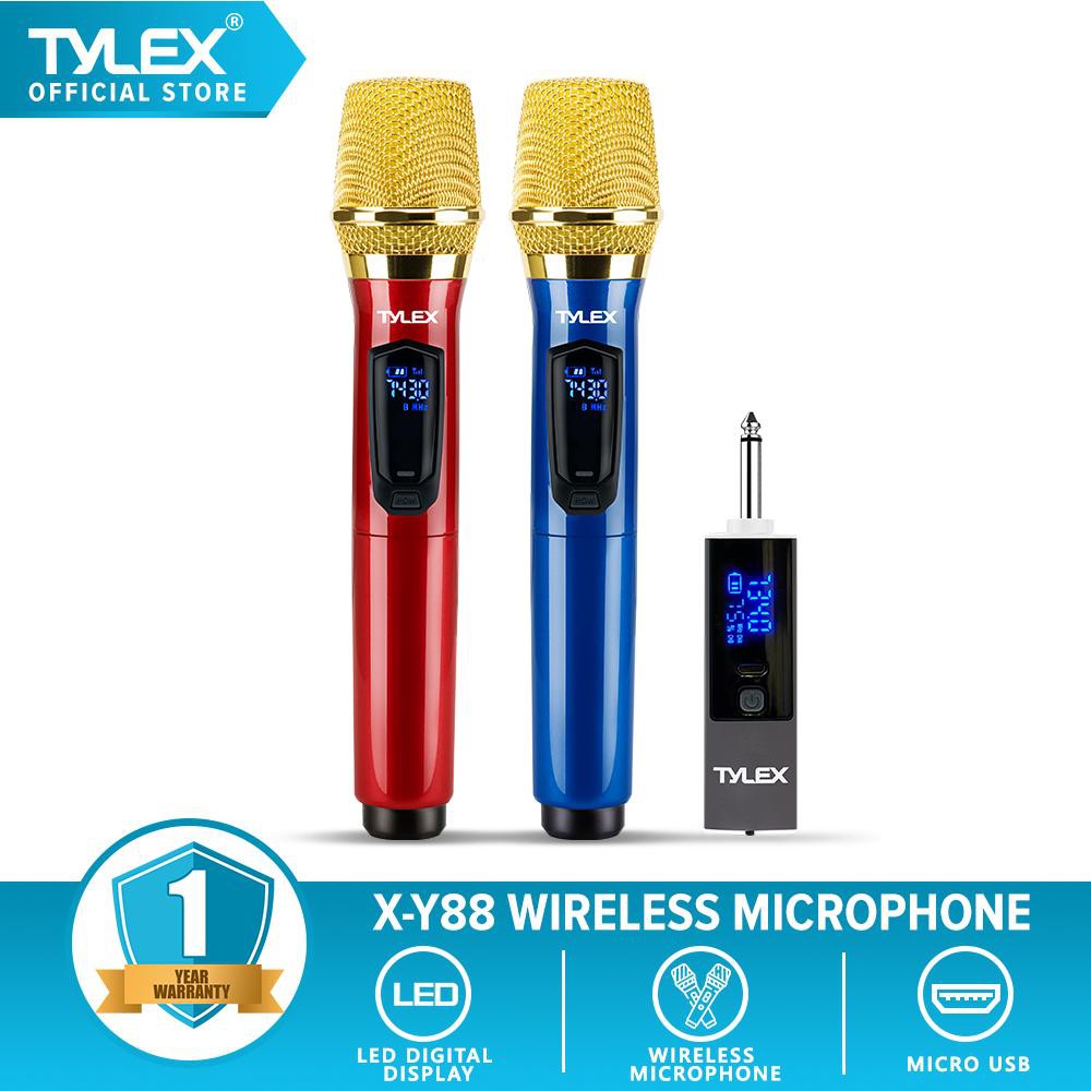 TYLEX XY88 UHF Handheld 2pcs Wireless Microphone System S/N105dB w