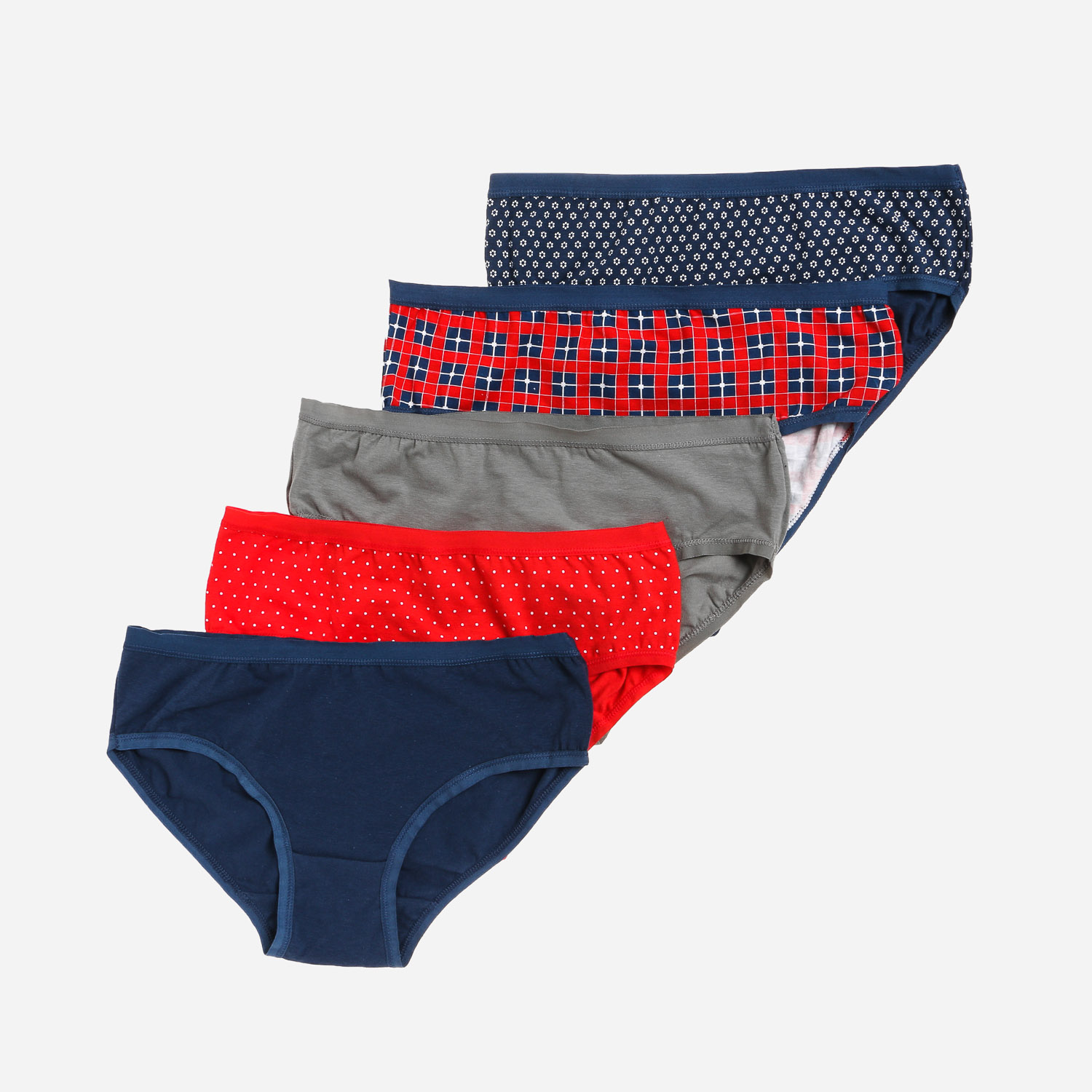 Gigi Amore Ladies 5Piece Hipster Panty Set in Maroon review and price