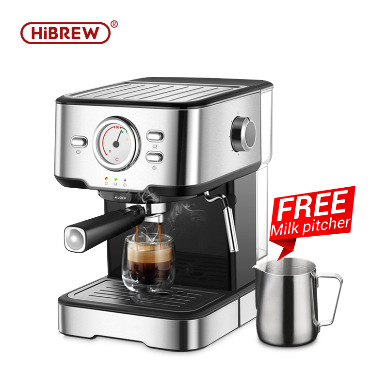 HiBREW 20 Bar Espresso Coffee Maker Machine On Sale Adjustable Milk Frother  Wand ODE Pump Made In Italy semi-automatic Espresso Coffee Machine for  Cappuccino, Latte, Mocha, Machiato 1.5L Removable Water Tank 1100W Lazada  PH