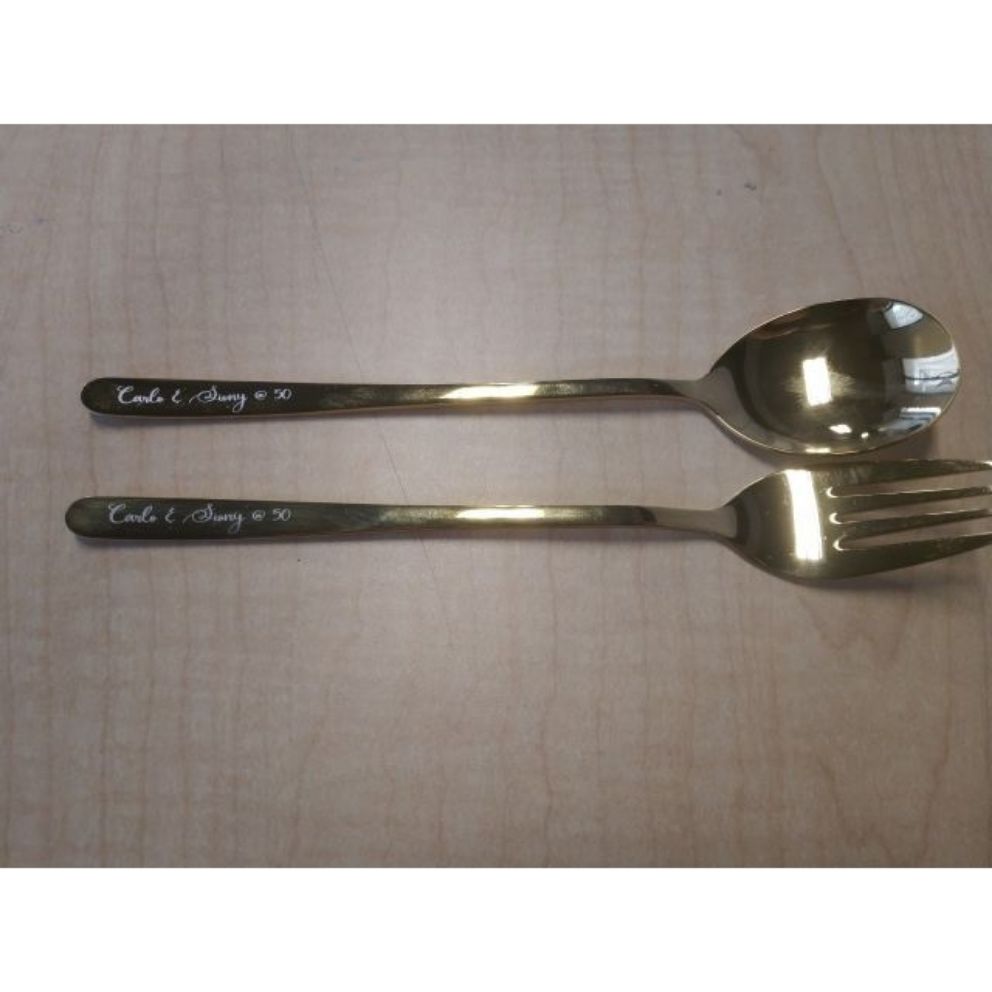 Personalized Spoon and fork set with engraving for gifts for personal