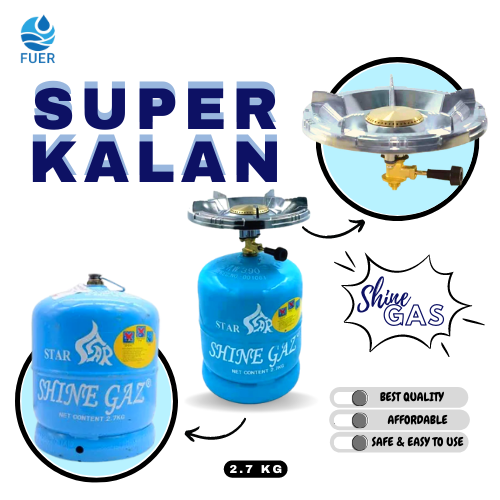 Shine Gas SUPER KALAN with burner set 2.7kg NO GAS! Lazada PH