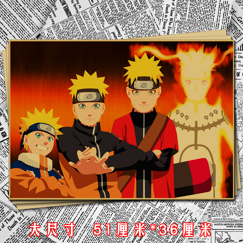 Anime Naruto poster sticker Xiao organization Naruto Sasuke magazine mural  background wall photo wallpaper dormitory wallpaper