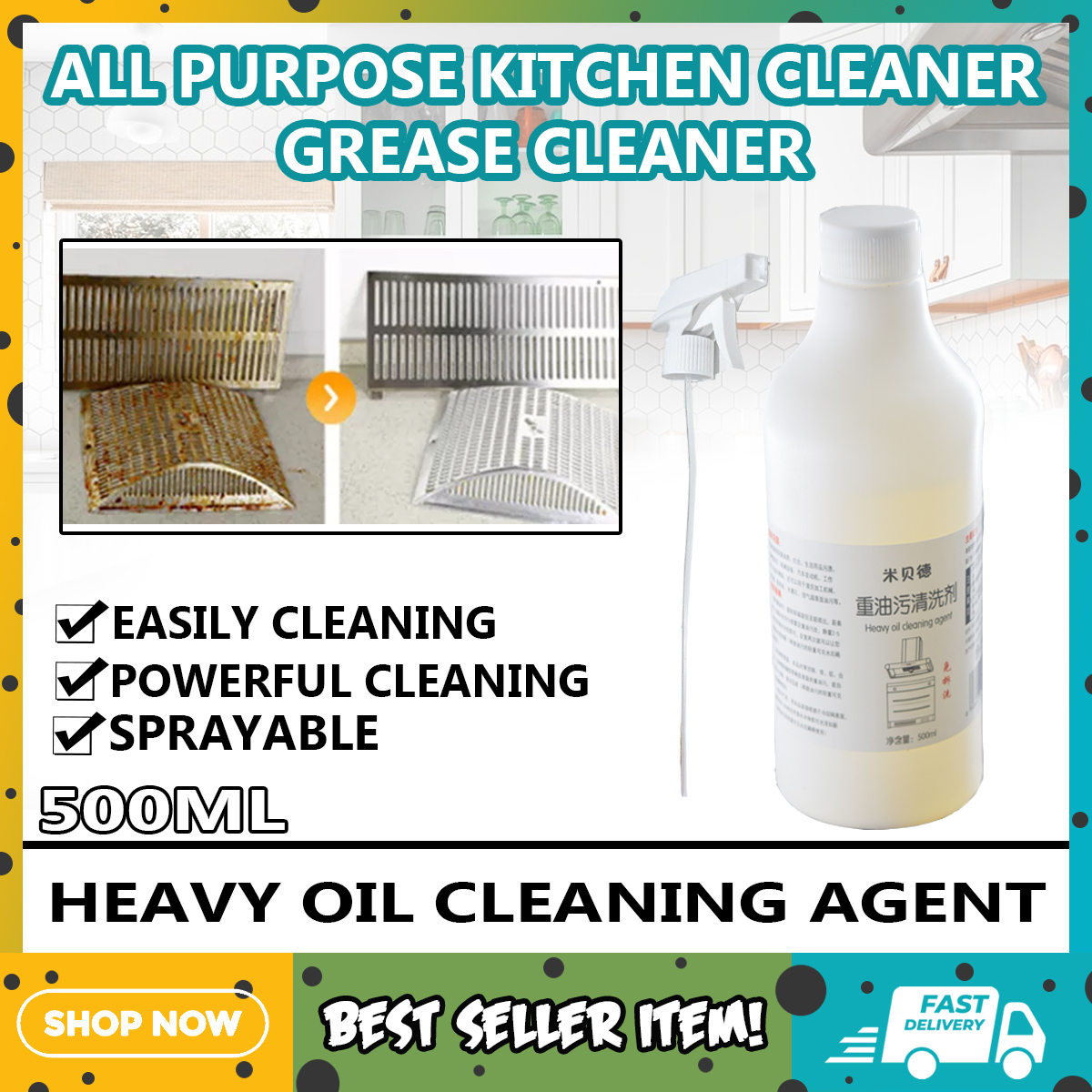 Kitchen Degreaser Cleaner Spray | Household Cleaning Kitchen Degreaser ...