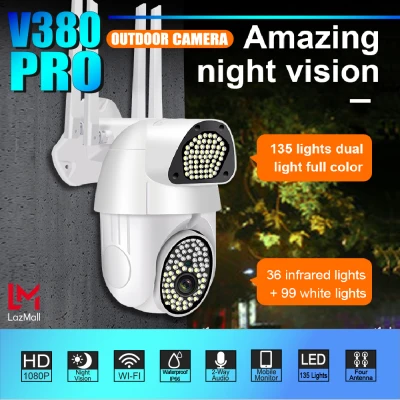 V380 Pro CCTV 135LED Camera Top CCTV Wireless WIFI Network Security Two-channel Audio CCTV Camera Connected to Mobile Phone Indoor 1080p HD IP Camera CCTV Night Vision Telescope CCTV Dome IP Camera CCTV Security Camera Q135