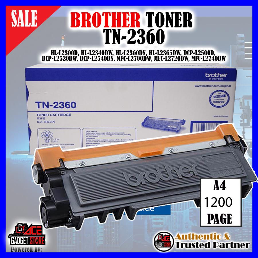 BROTHER TONER TN2360 Genuine for HL-L2365DW DCP-L2540DW MFC-L2740DW / 1200 pages BROTHER TONER TN2360 Genuine for HL-L2365DW DCP-L2540DW MFC-L2740DW / 1200 pages