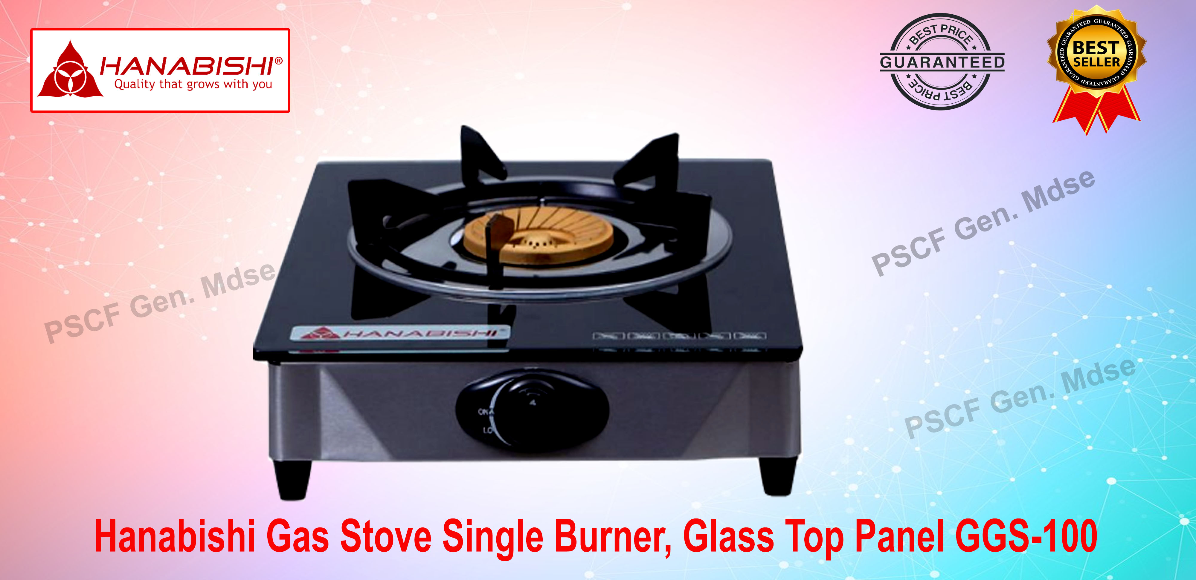 Hanabishi Gas Stove Single Burner Glass Top Panel (GGS 100) Lazada PH