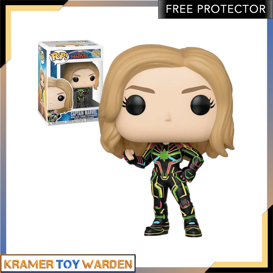 captain marvel neon suit pop
