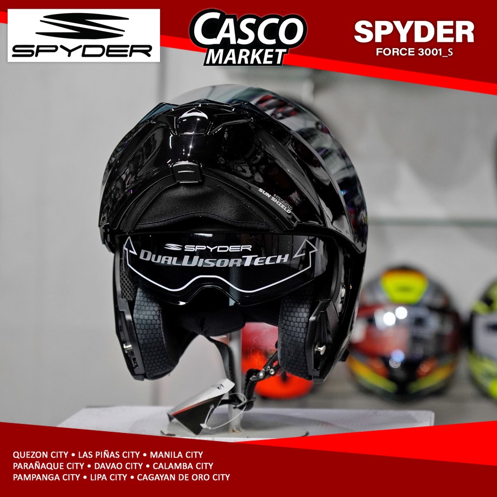 Arrow Spyder Helmet Cdo SPYDER FORCE PD PLAIN MODULAR DUAL VISOR