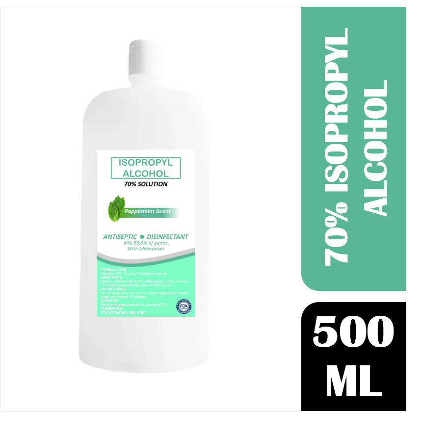 PEPPERMINT 500ML 70 ISOPROPYL ALCOHOL WITH MOISTURIZER Lazada PH