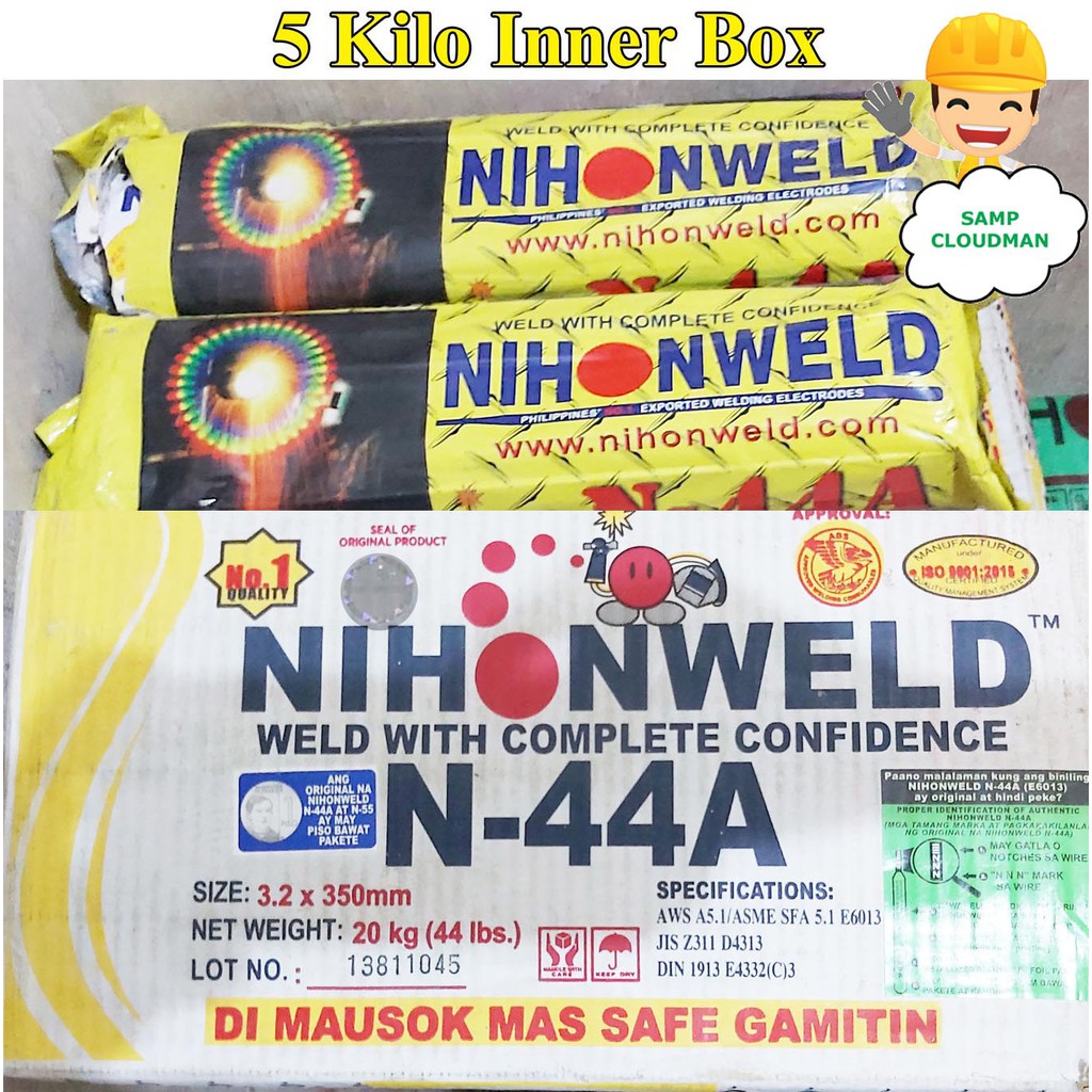 Nihonweld Welding Rod 3.2mm =1/8 E6013 N44 or N55 5 Kg. Kilo Di