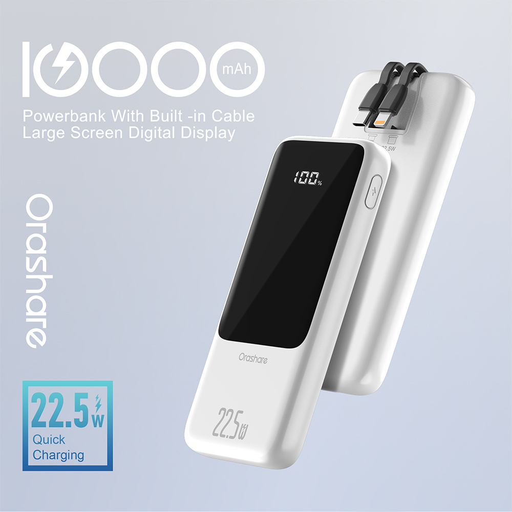 Orashare Oh10pro 10000mah Powerbank Scp 225w Super Fast Charge Powerbank Slim And Portable 2737