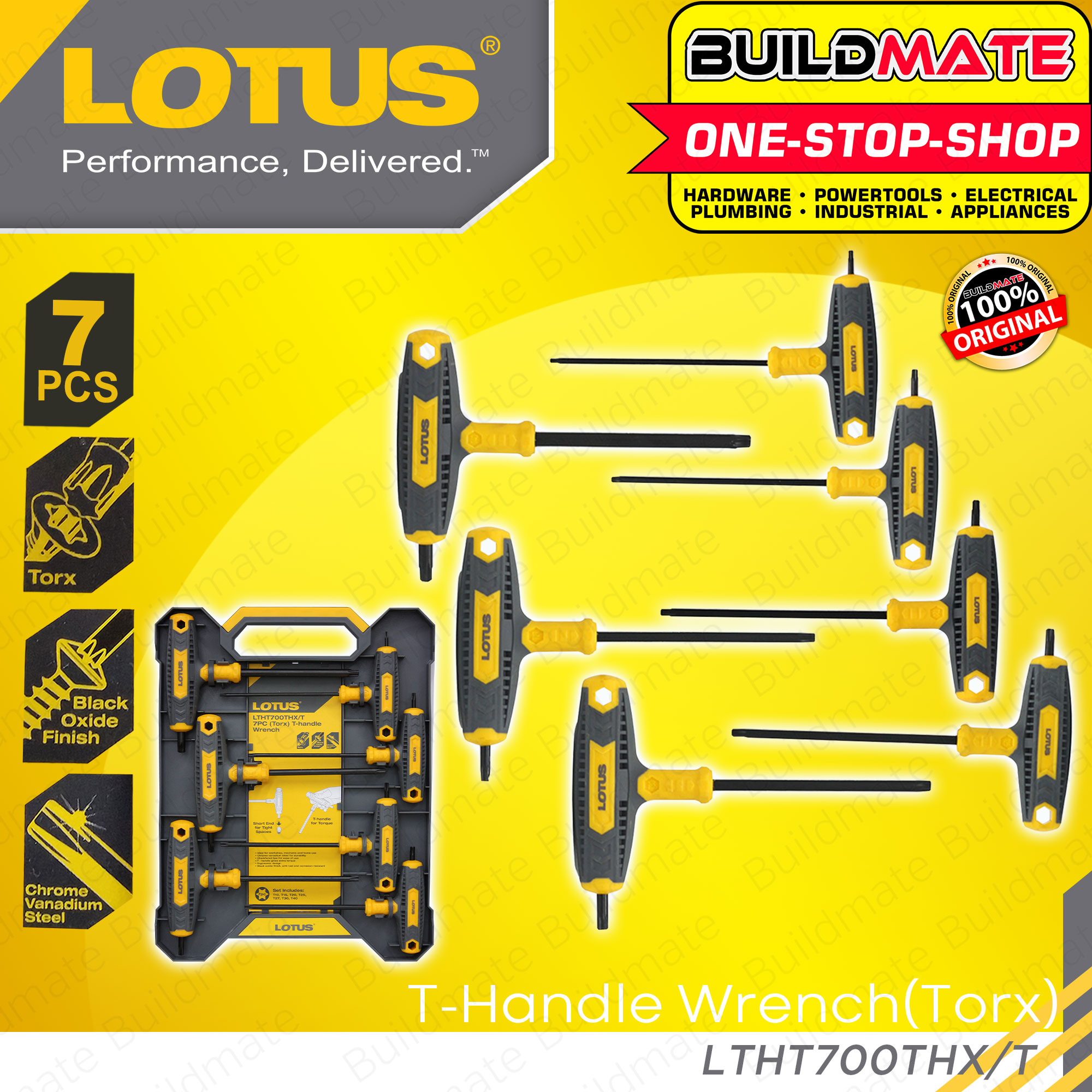 LOTUS THandle Wrench Set 7PCS MET 7PCS TORX THandle Allen Wrench