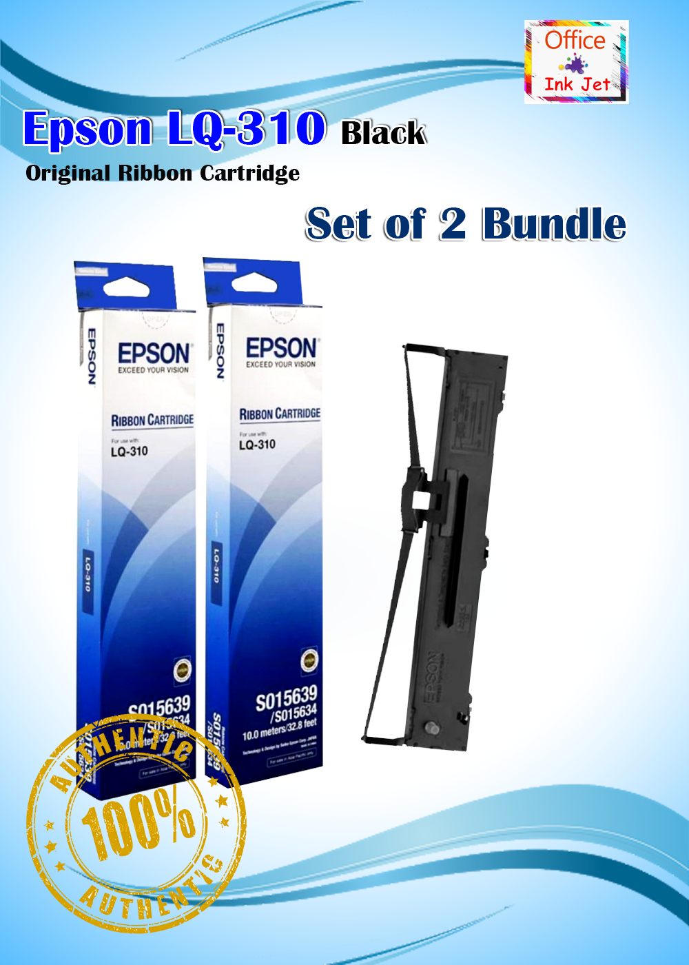 Epson S015639 ORIGINAL RIBBON CARTRIDGE FOR EPSON LQ310 PRINTER (BLACK) set of 2 bundle Lazada PH