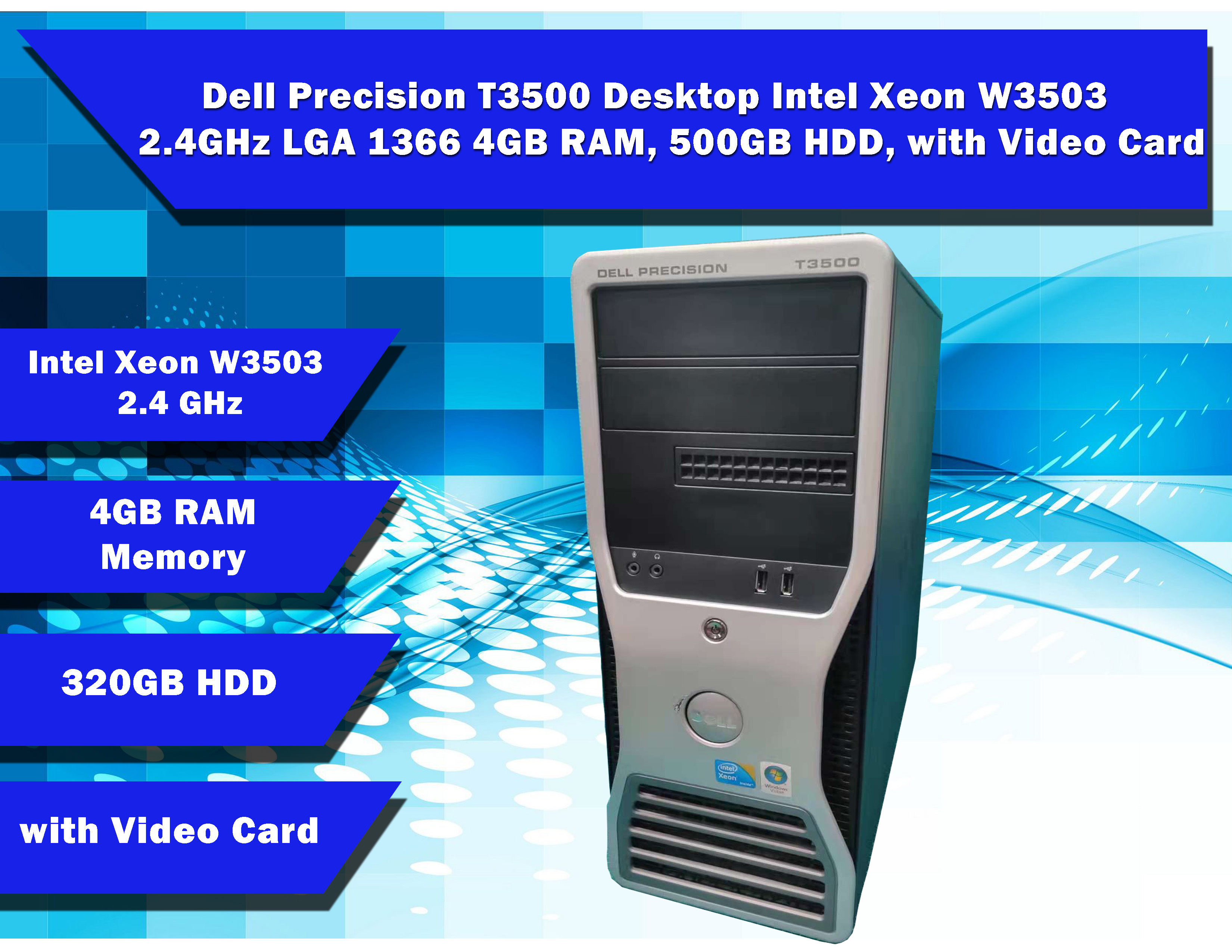 ☆DELL T3500 W3503 12GB 500GB×3 グラボ Win10