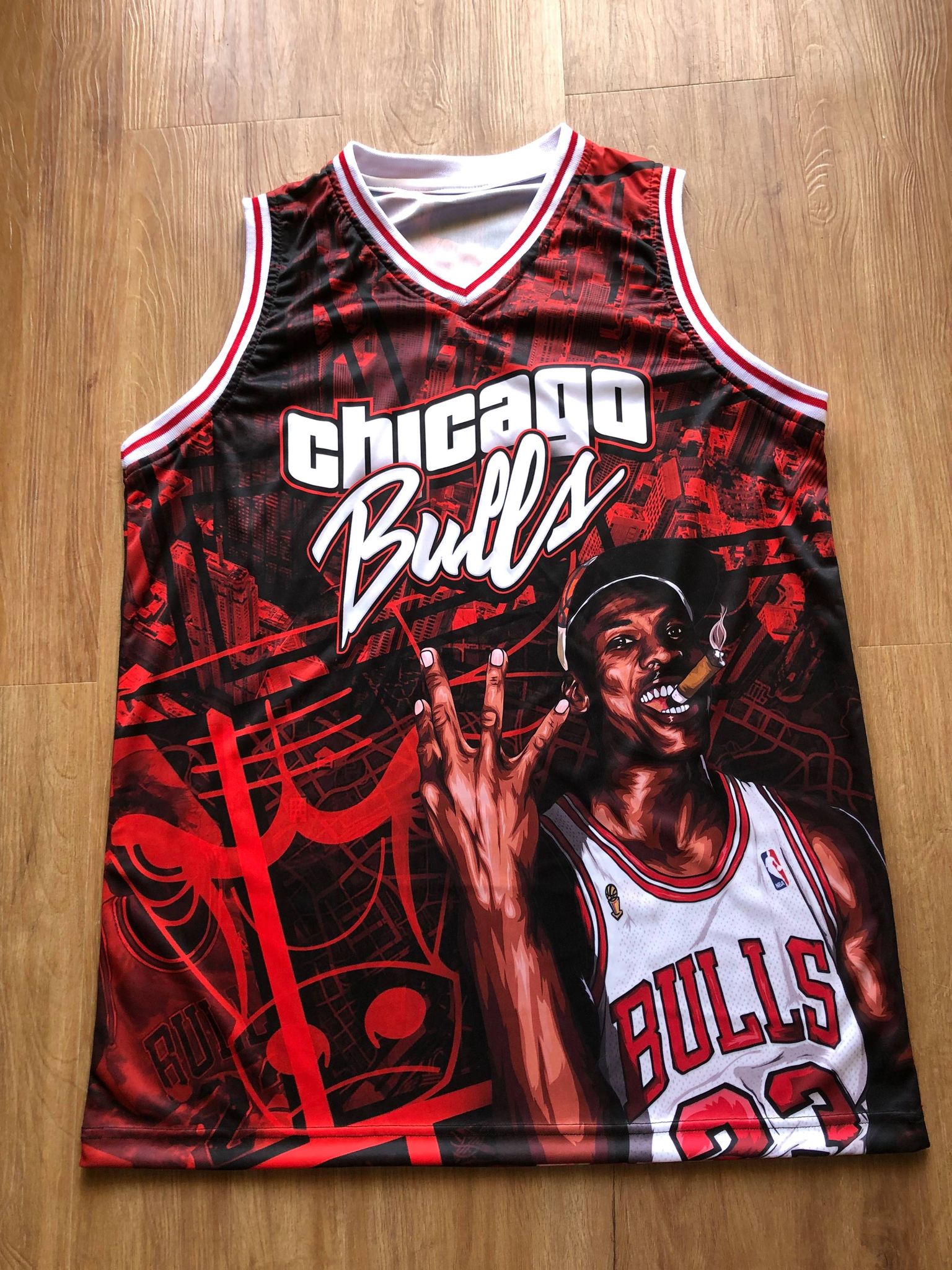 Chicago Bulls Michael Jordan #23 EMPHIRE EDITION NBA Jersey, Full  Sublimation W/ Shorts