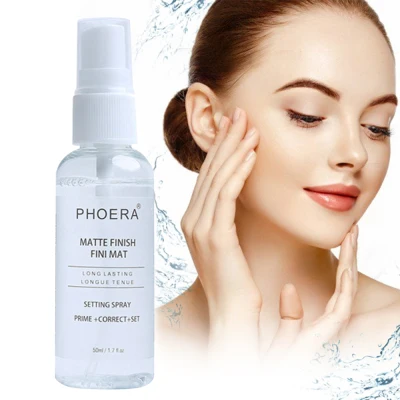HANGENEE【Ready Stock】 PHOERA Matte Transparent Fix Makeup Spray Oil Control Natural Long Lasting Make Up Spray 50ML Women Gift