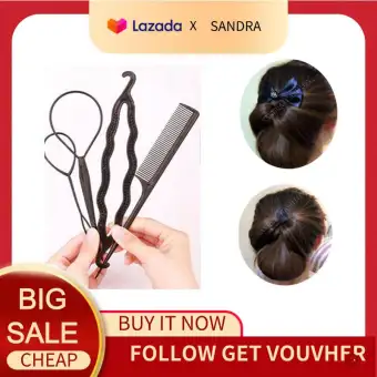 Sandra Diy Hair Styling Tools Ponytail Black Hair Bands For Women