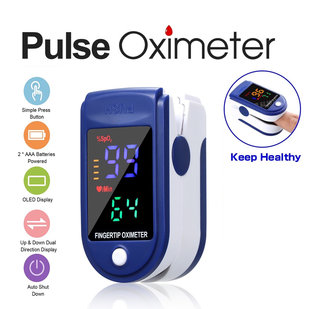 New Blood Oxygen Finger Pulse Oximeters Digital Fingertip Finger Pulse