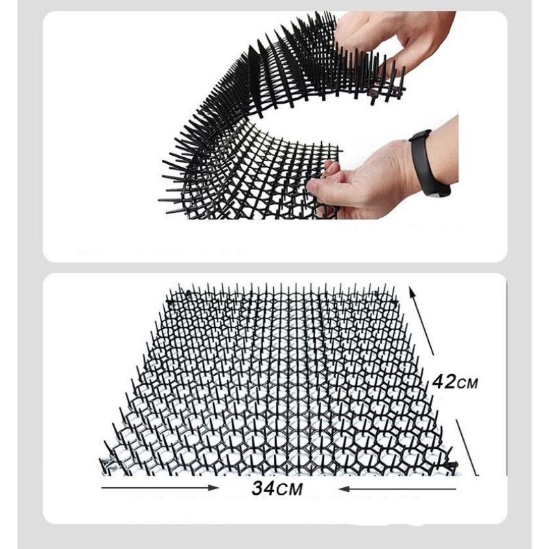 Garden Cat Scat Mat with Spikes Keep Cat Dog Away Square Cat Deterrent