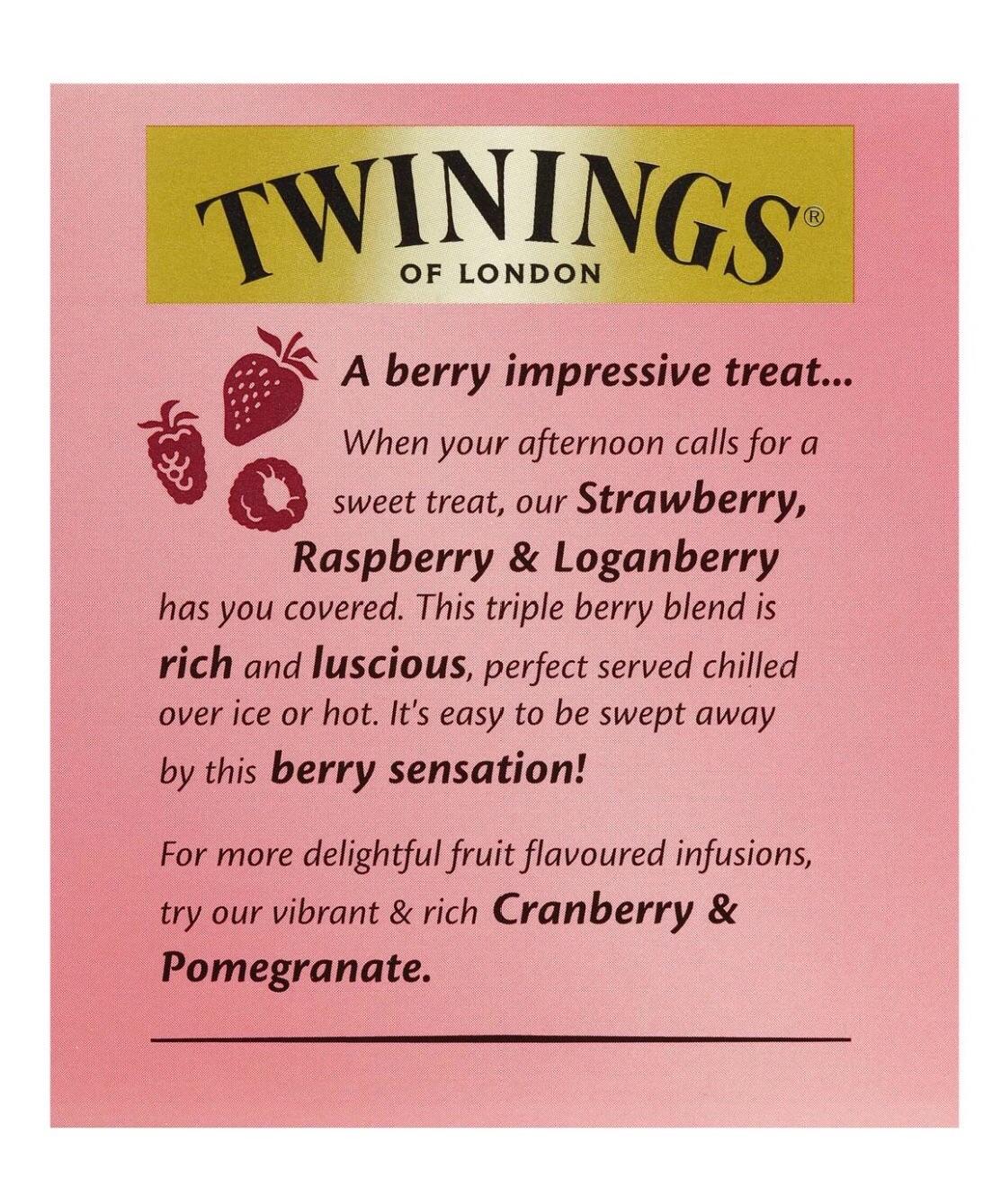 Twinings Raspberry Strawberry & Loganberry Tea Bags 10pk review and price