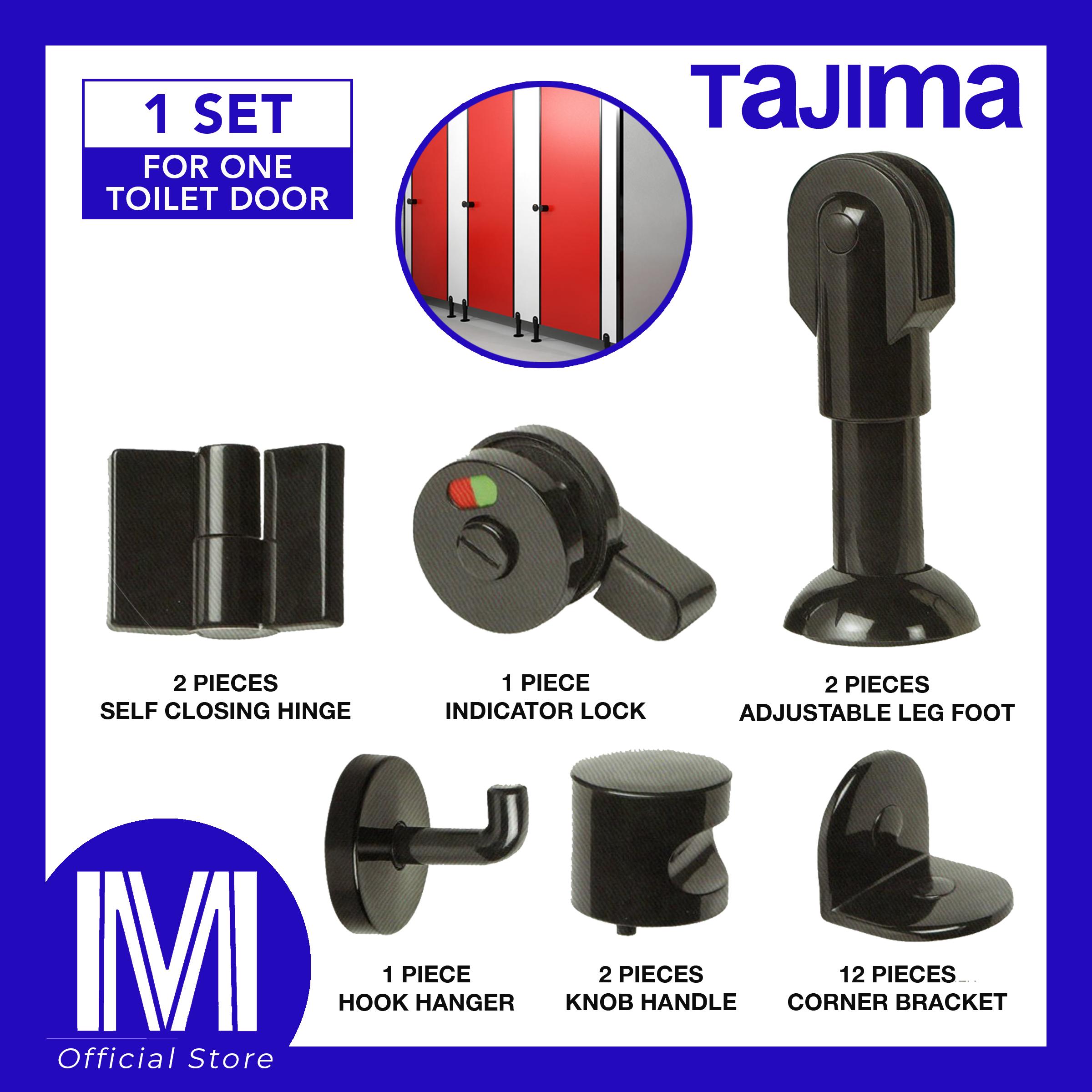 Nylon Black Bathroom Restroom Toilet Partition Set Door Accessories ...