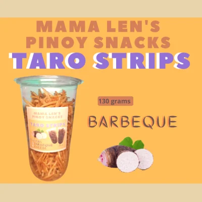Taro Strips Barbeque Flavor Aprox.130 grams | Mama Lens Pinoy Snack Taro Strips | Crispy Taro Strips | Local Snack | Local Food
