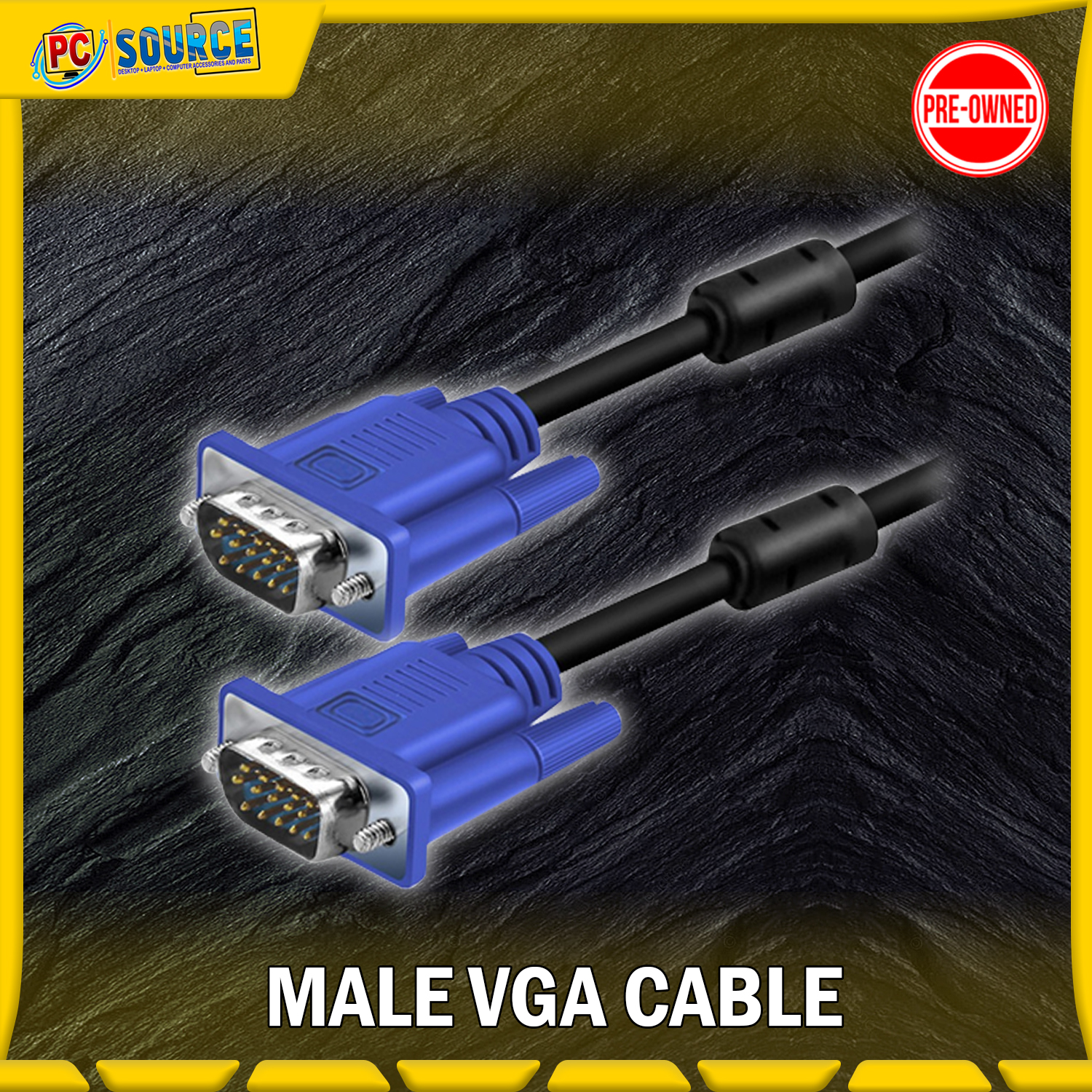 VGA CABLE Male to Male 15Pin Heavy Duty Good for Laptop, Monitor