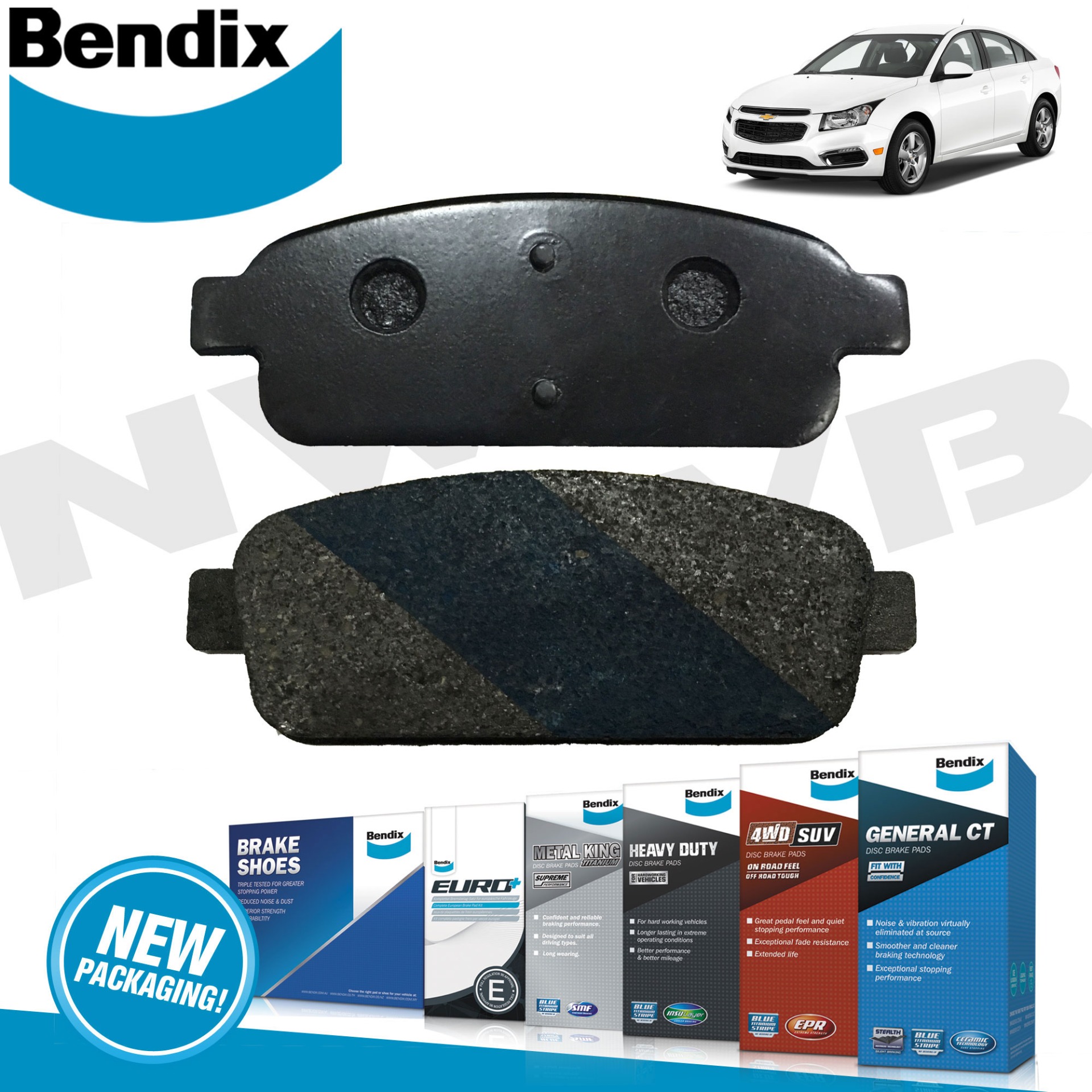 Bendix Brake Pads Rear Set GCT for Chevrolet Cruze 20092017, Orlando