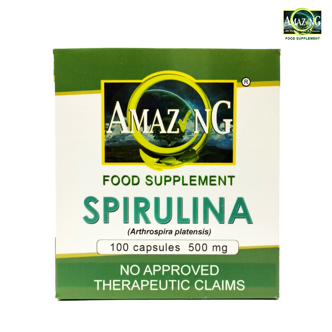 Spirulina Capsules Box of 100 Amazing Food Supplement Spirulina