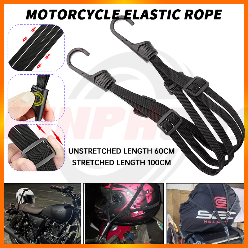 E&M Motorcycle Helmet luggage Rope Net Protective Gears Elastic Rope ...