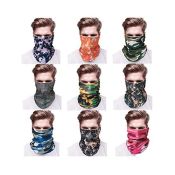 5Pieces Multifunctional Headband Sport Magic-Style Headwear Outdoor Bandana Scarf Colorful Camouflage pattern Magic Tube UV Face Mask Workout Hiking anti-haze Mask Face Dust Proof Dust Proof Cover Dust Proof Case neckerchief bund chicken weistband