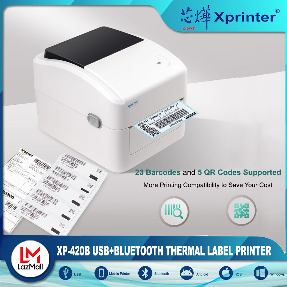 Xprinter XP420B Thermal Sticker (BLUETOOTH +USB ONLY)Barcode Printer