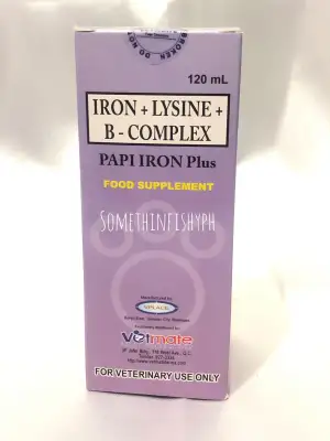 Papi Iron Plus B Complex Syrup 120ml Pampagana Kumain for Pet Dogs & Cats Appetite