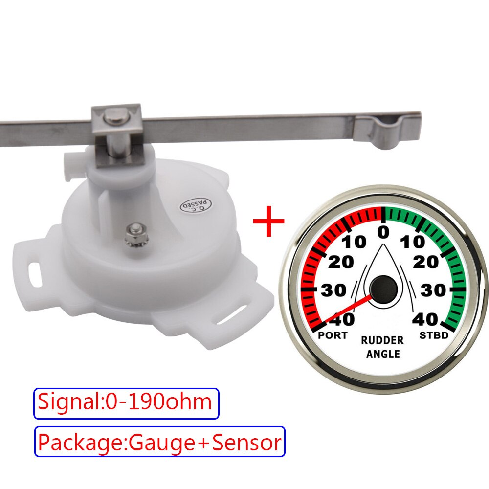STBD-PORT Pack of Rudder Angle Indicator with Sensor 85MM Gauge Sail Boat  Rudder Angle Meter Red Backlight 0-190ohm Meter Lazada PH
