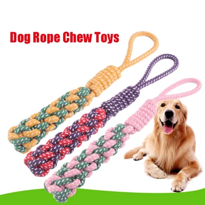 Pet Cotton Teeth Cleaning Interactive Chew Toy Bite Toys Dog Rope Toys Knot Ball